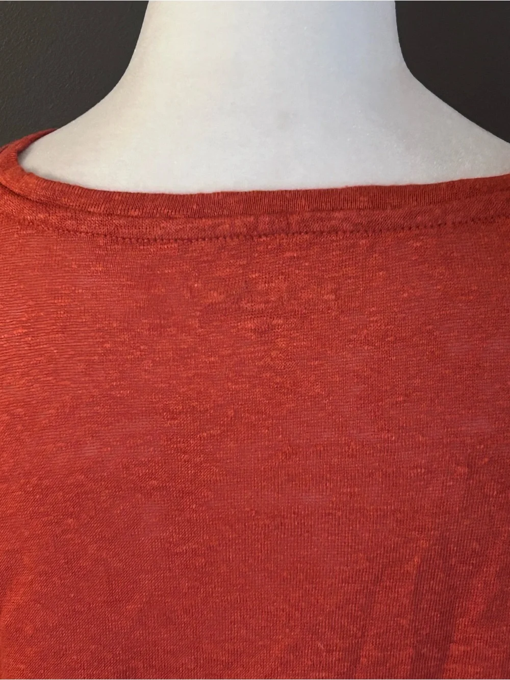 NWT J.Crew New Relaxed Linen T-shirt Rustic Salsa Size Medium C1871